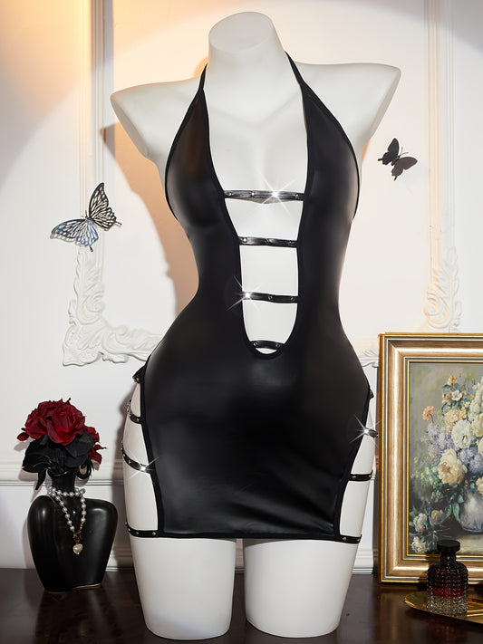 فستان شبه عاري بسحاب V