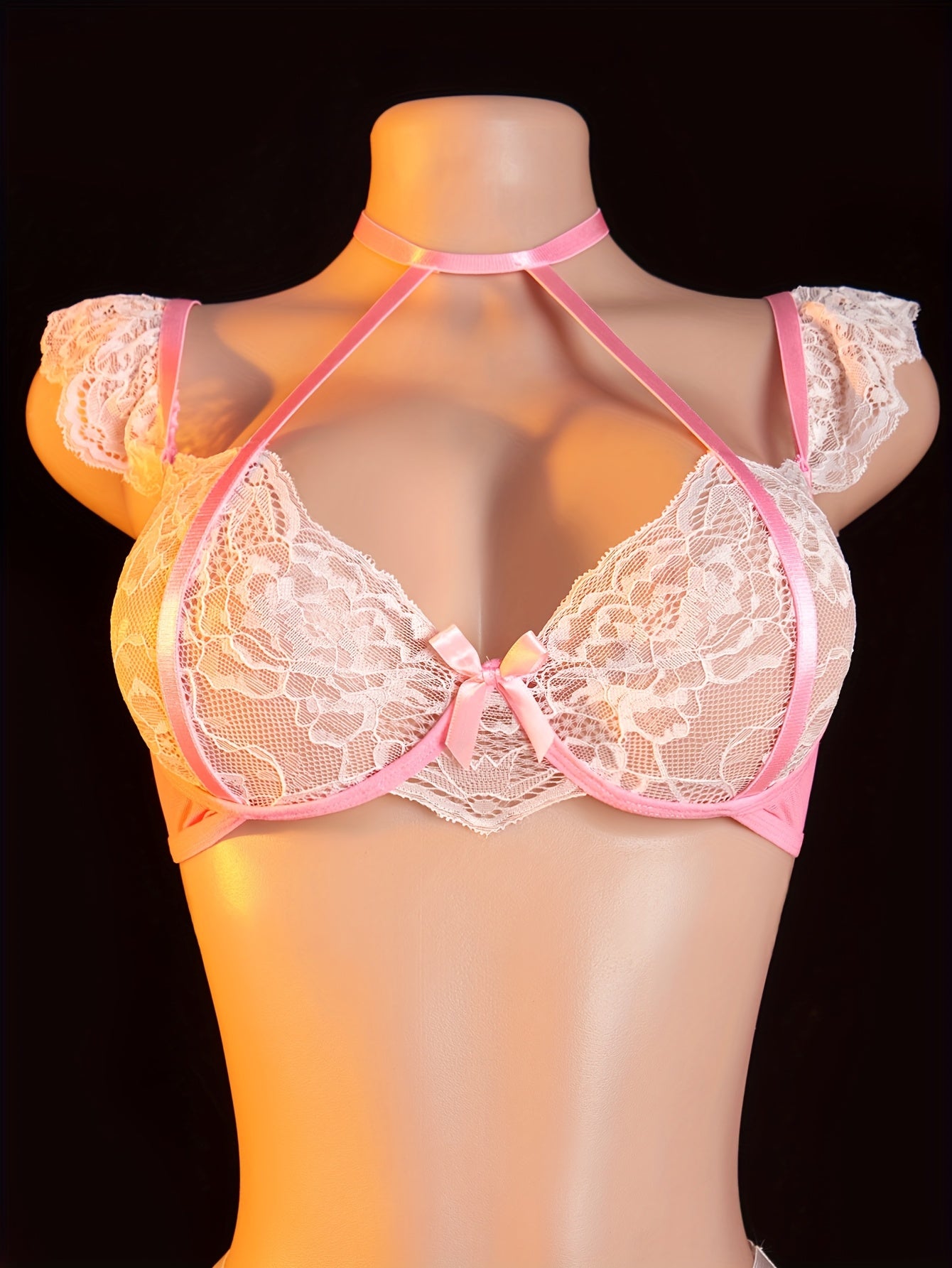 طقم زي تخيلي أنثوي وردي