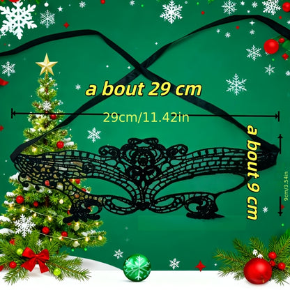 قناع جمال دانتيل أسود 3 قطع