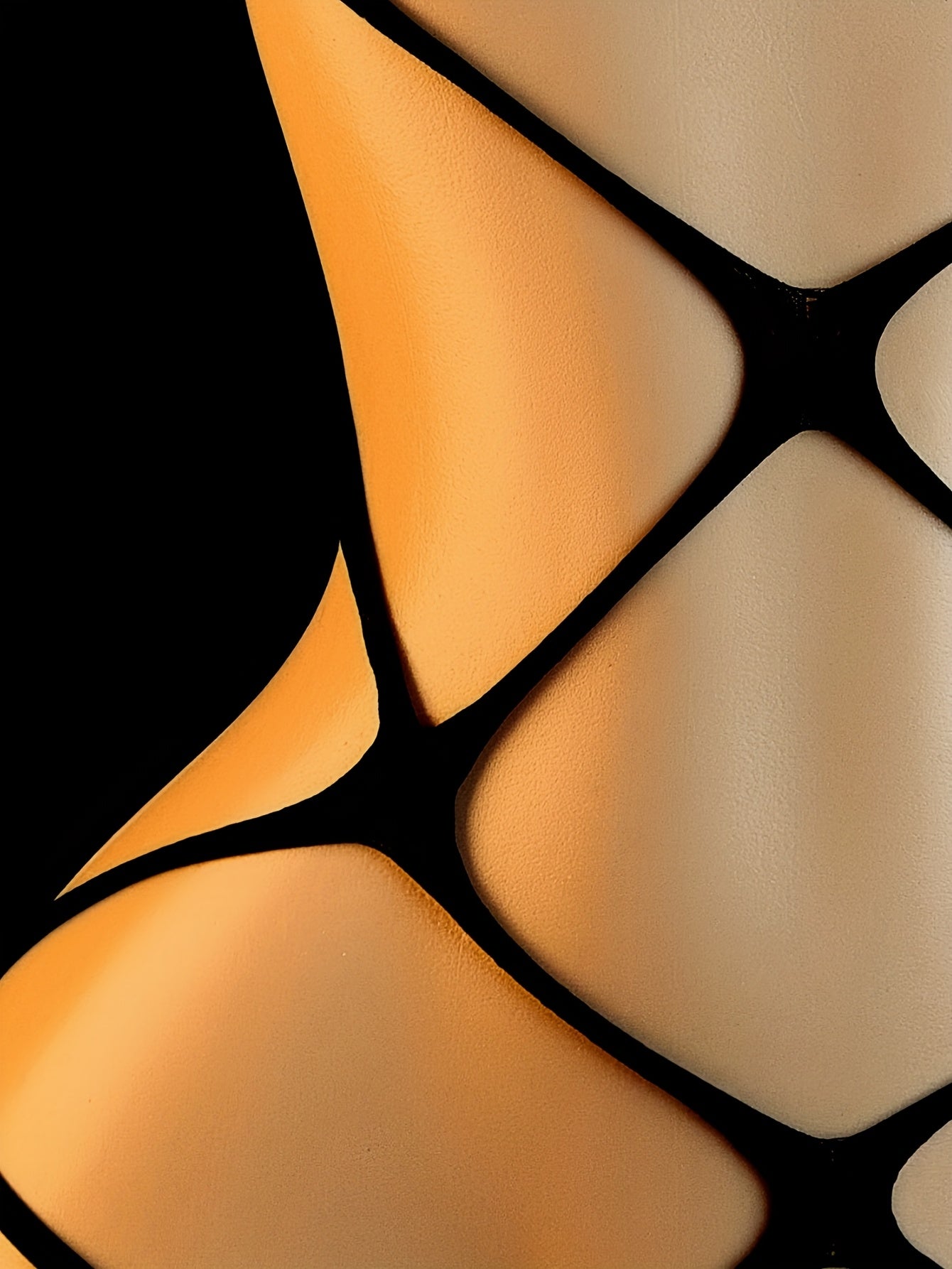 بودي مزدوج بفتحة شبكة مثيرة