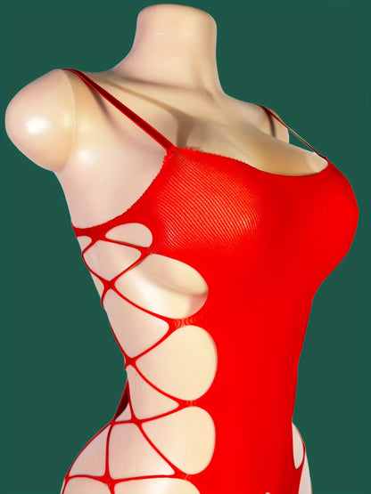 بدي نسائي أحمر بالدانتيل