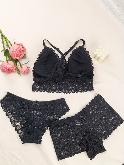 مجموعة لانجري نسائي دانتيل