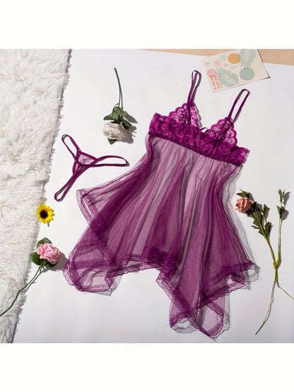 طقم نوم أنيق باللون البنفسجي