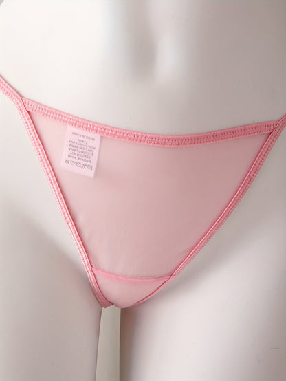 فستان نوم وردي مخرم