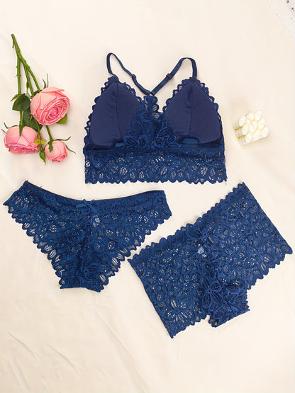 مجموعة لانجري نسائي دانتيل