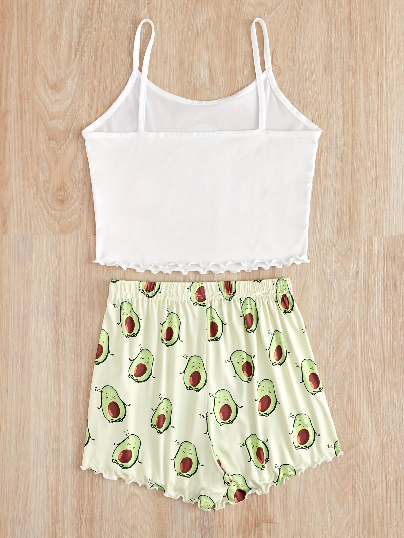 طقم بيجامة للنساء بطبعة أفوكادو