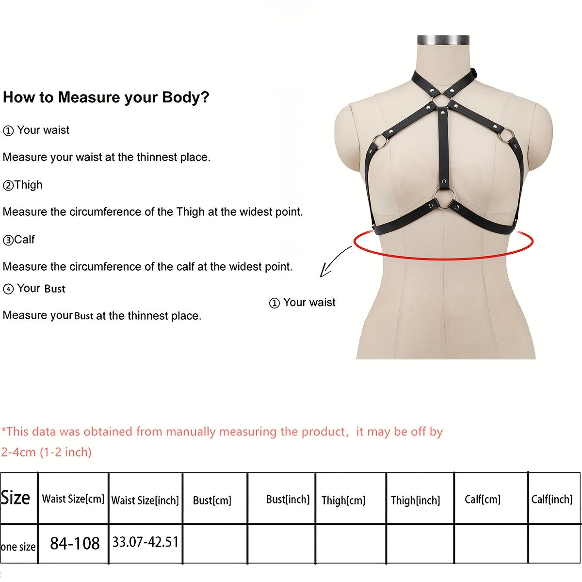 حمالة صدر قفص جلدية نسائية سوداء