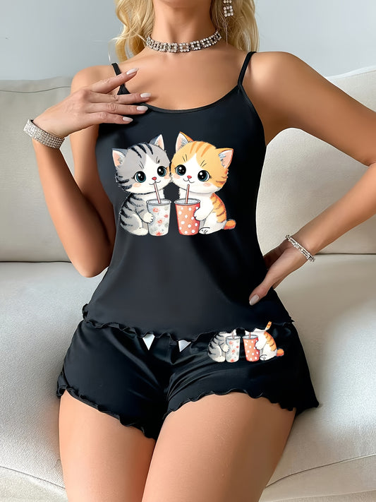 بيجامة نسائية مطبوعة