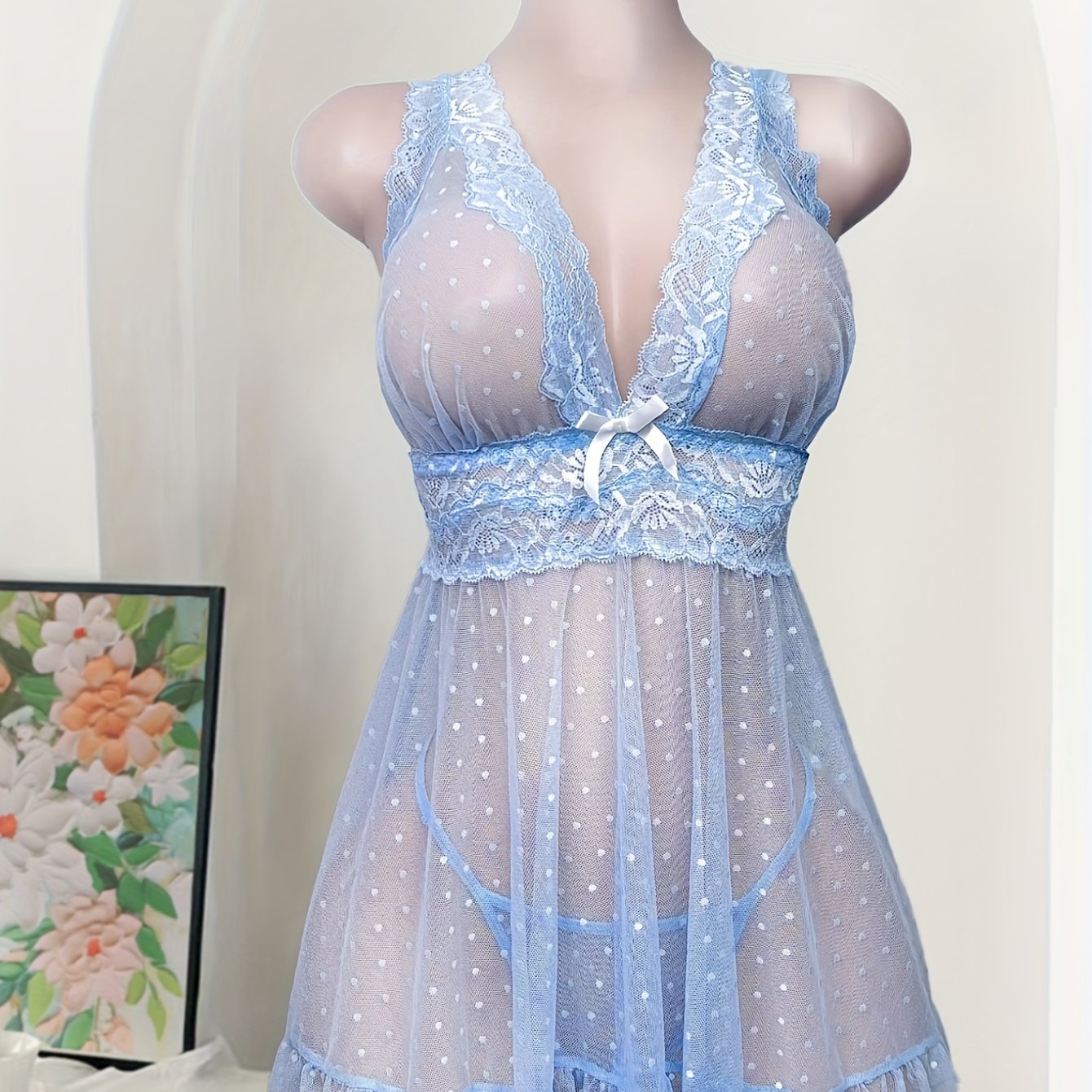 فستان ليلي شفاف نسائي