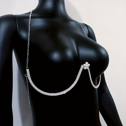 سلسلة حمالة صدر مرصعة بالجواهر