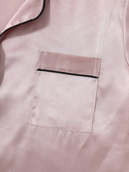 طقم بيجاما من الساتان