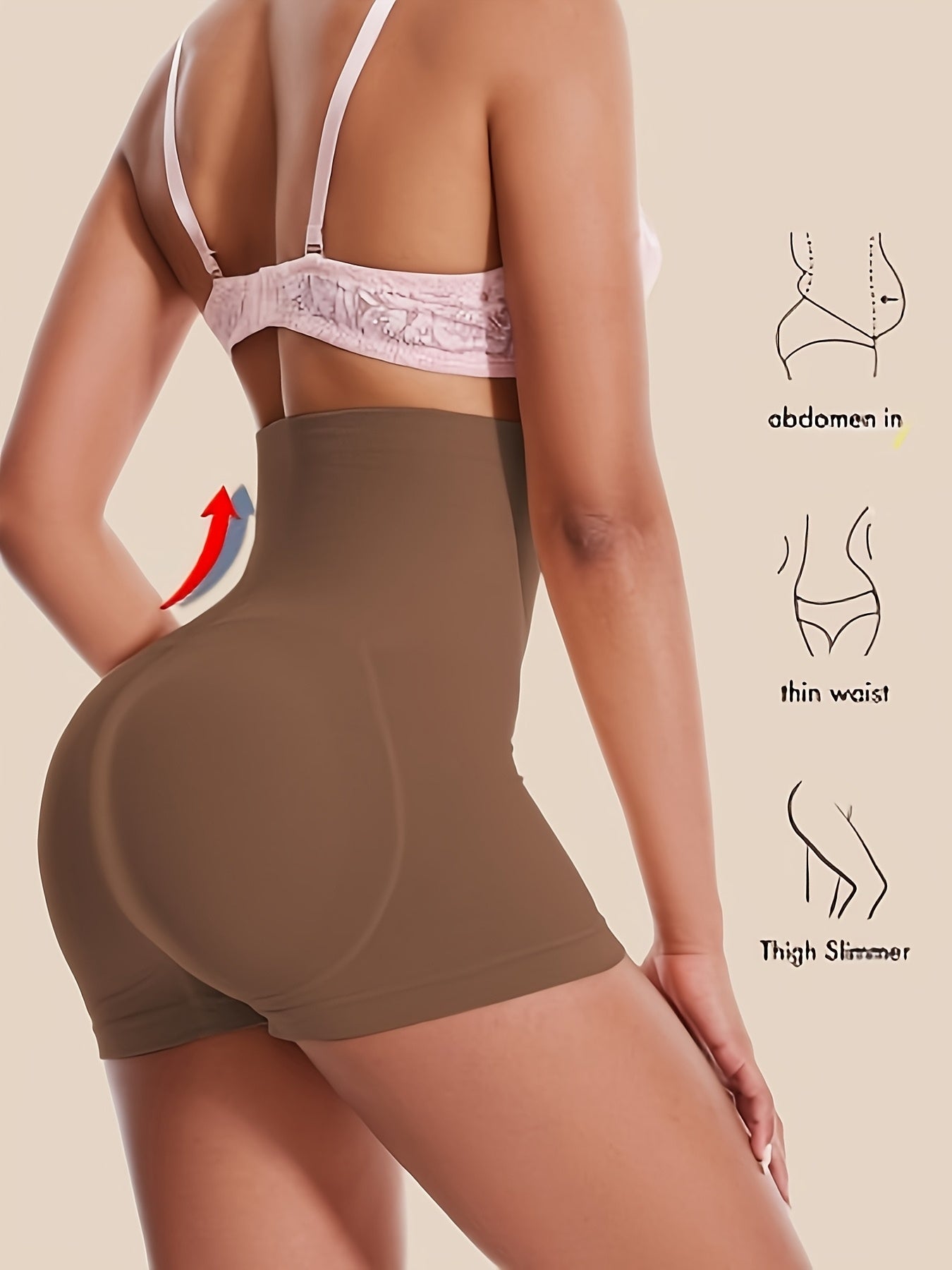 شورت نسائي عالي الخصر للتحكم في البطن