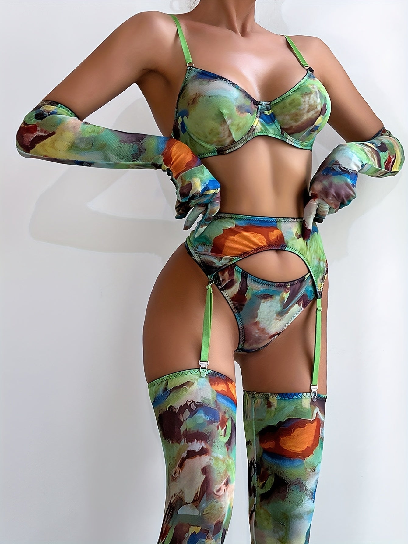 ثونغ شفاف مع أصفاد