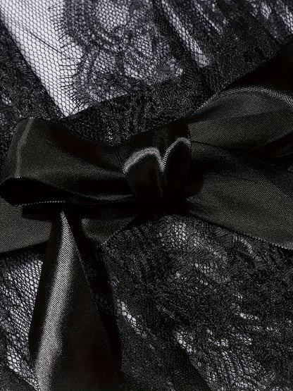 فستان نائم نسائي أسود أنيق