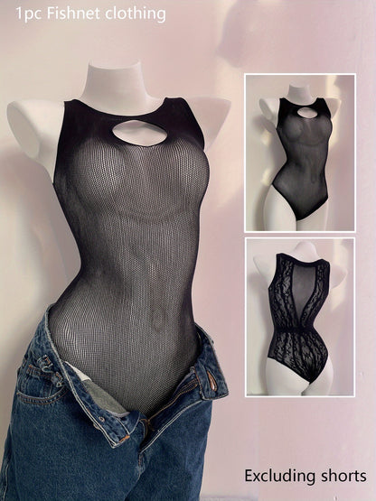 بودي ستوكينغ شبكي للنساء - مقاس كبير