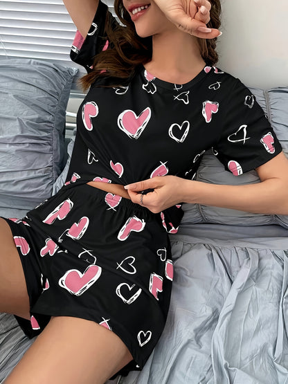 طقم بيجاما بكم قصير