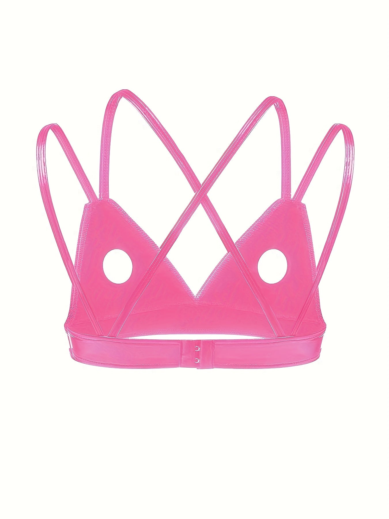 توب كاميسول جلد PU أسود للنساء