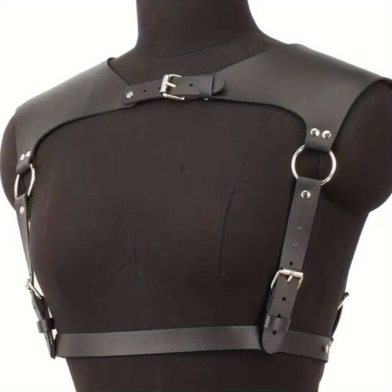 صدرية نسائية جلد صناعي أسود