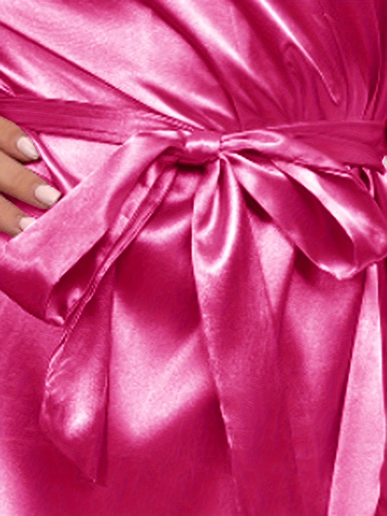 روب متوسط الطول بلون موحد