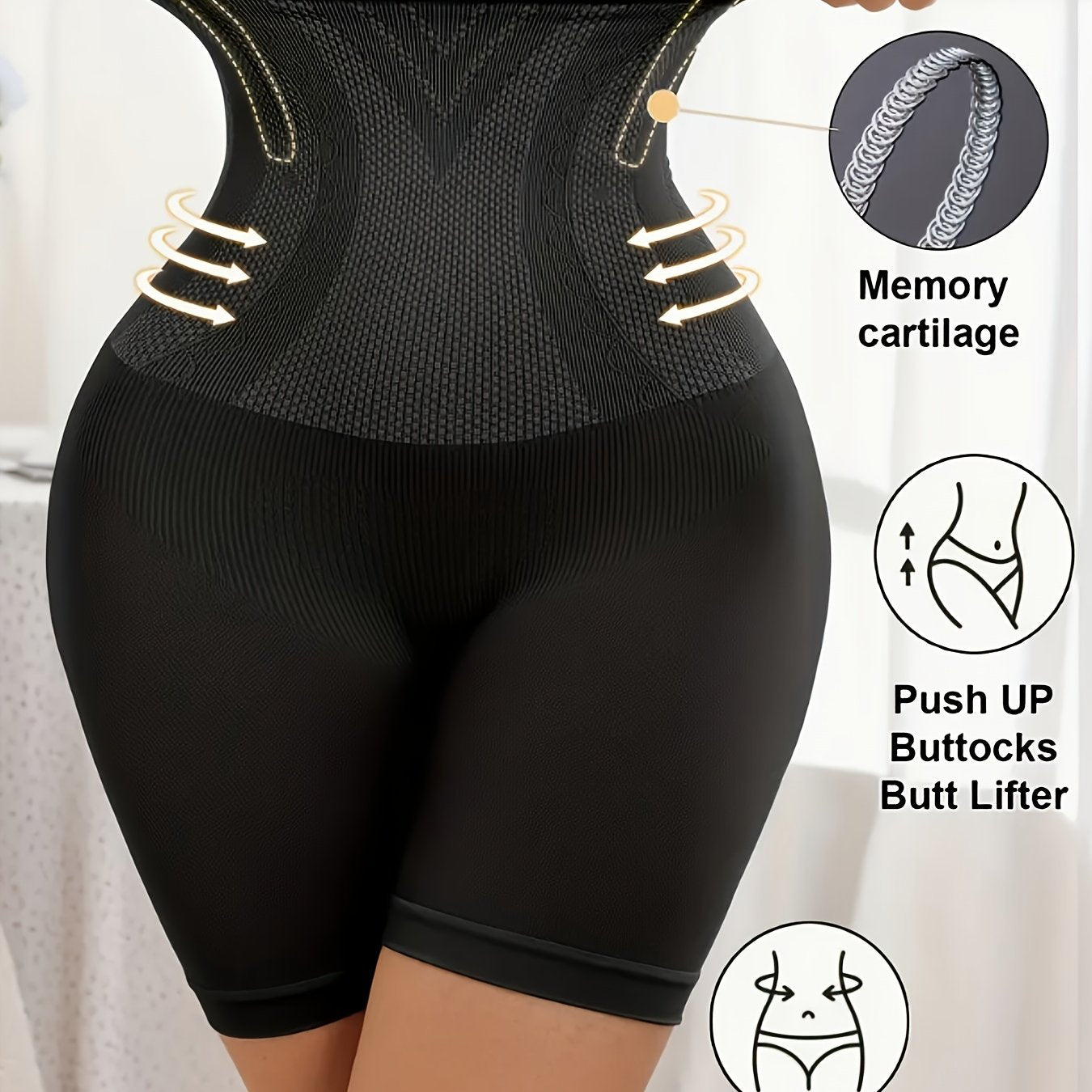 شورت جيم نسائي عالي الخصر