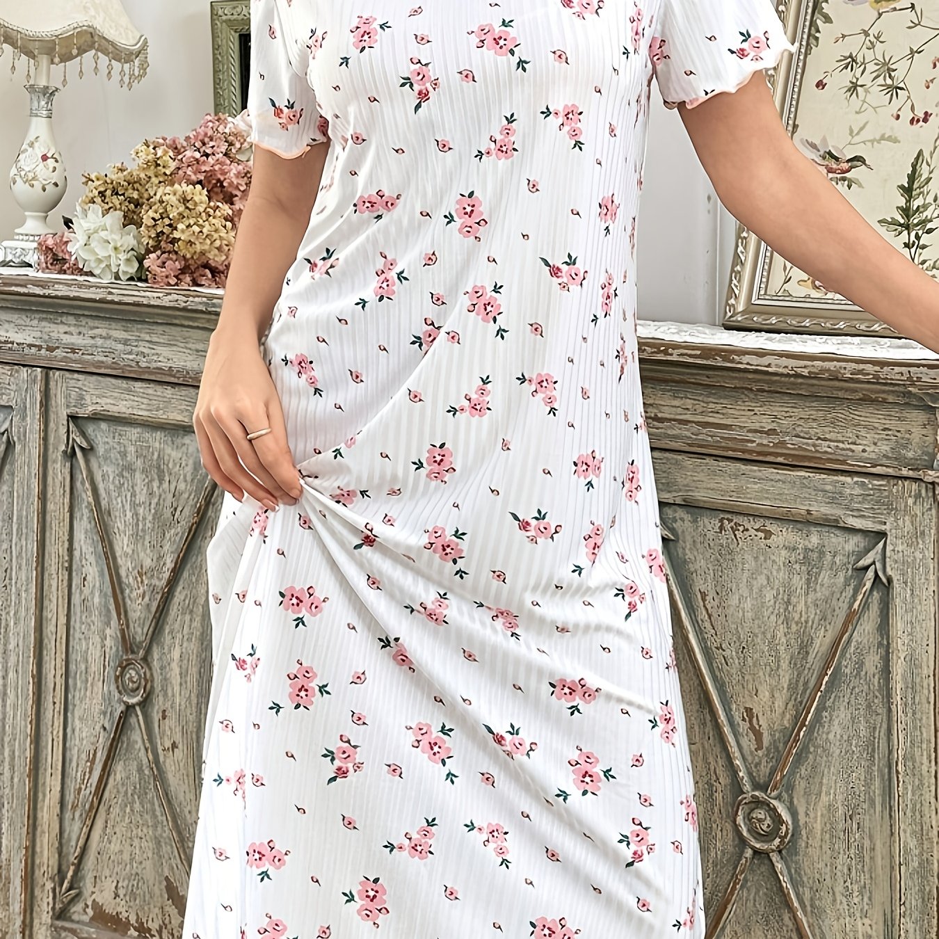 فستان نوم نسائي مزخرف