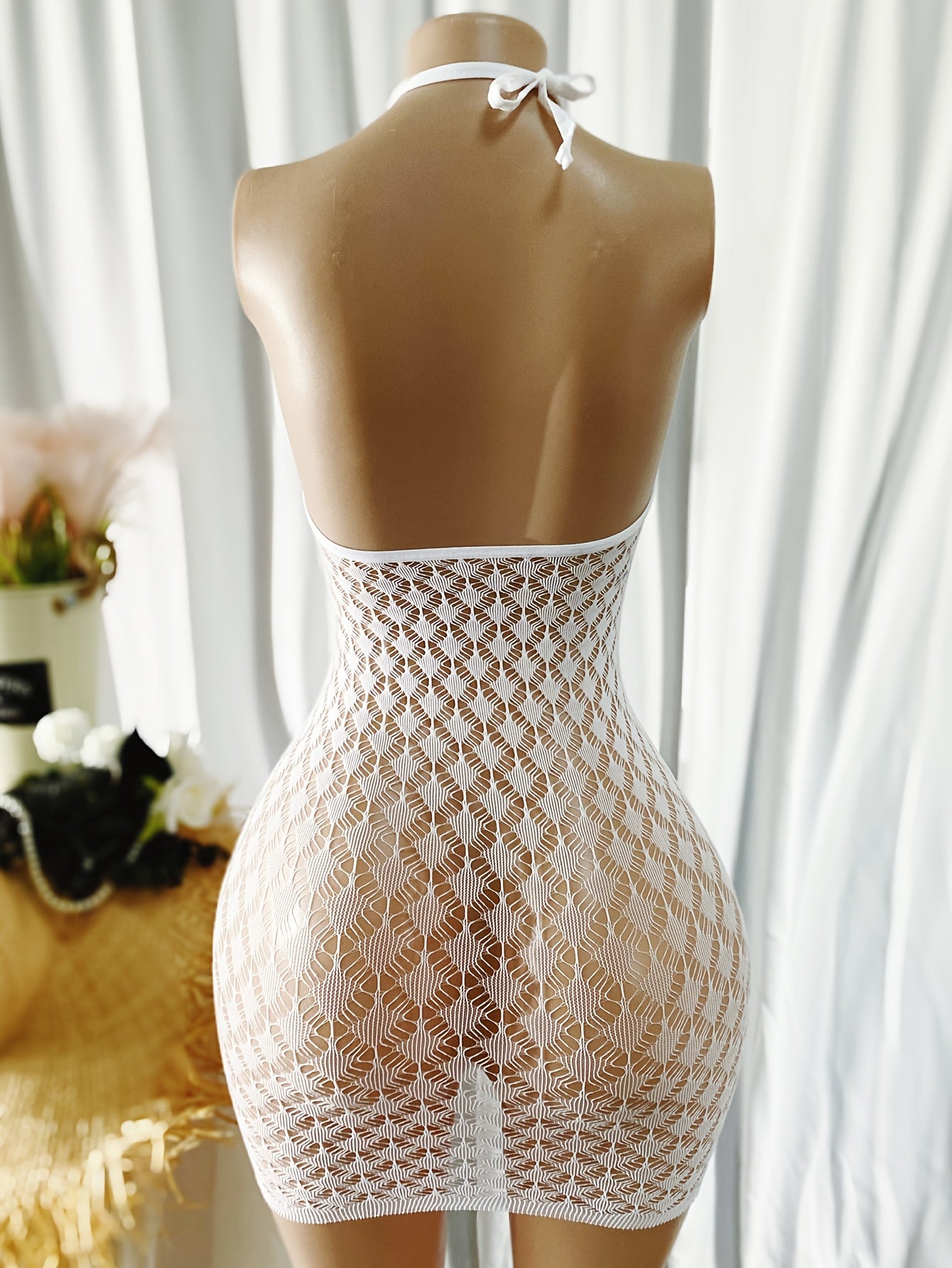 فستان ساطع شفاف للنساء