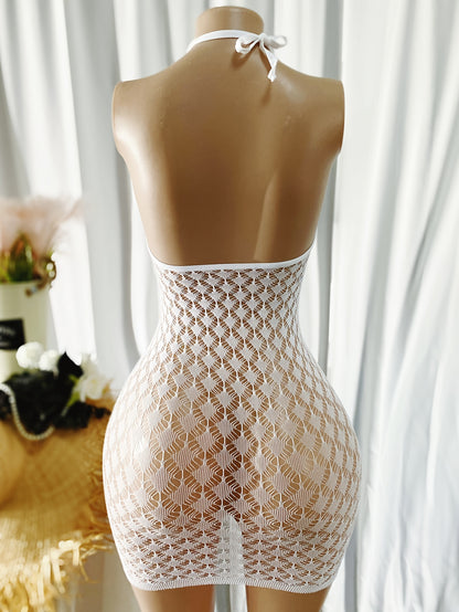 فستان ساطع شفاف للنساء