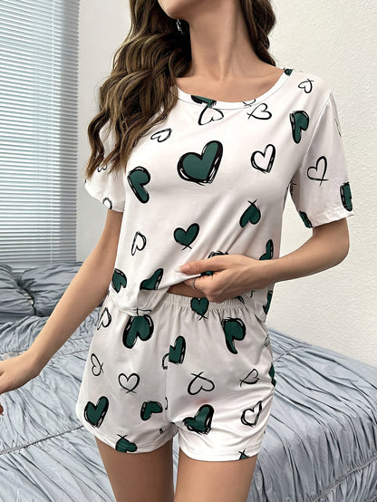 طقم بيجاما بكم قصير