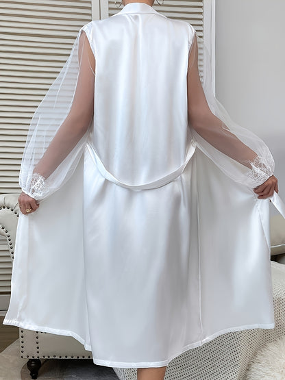 روب ساتان أنيق للنساء