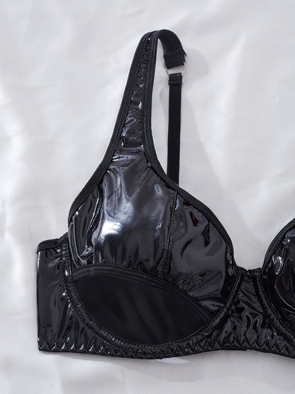 طقم لانجري جلد PU أنيق