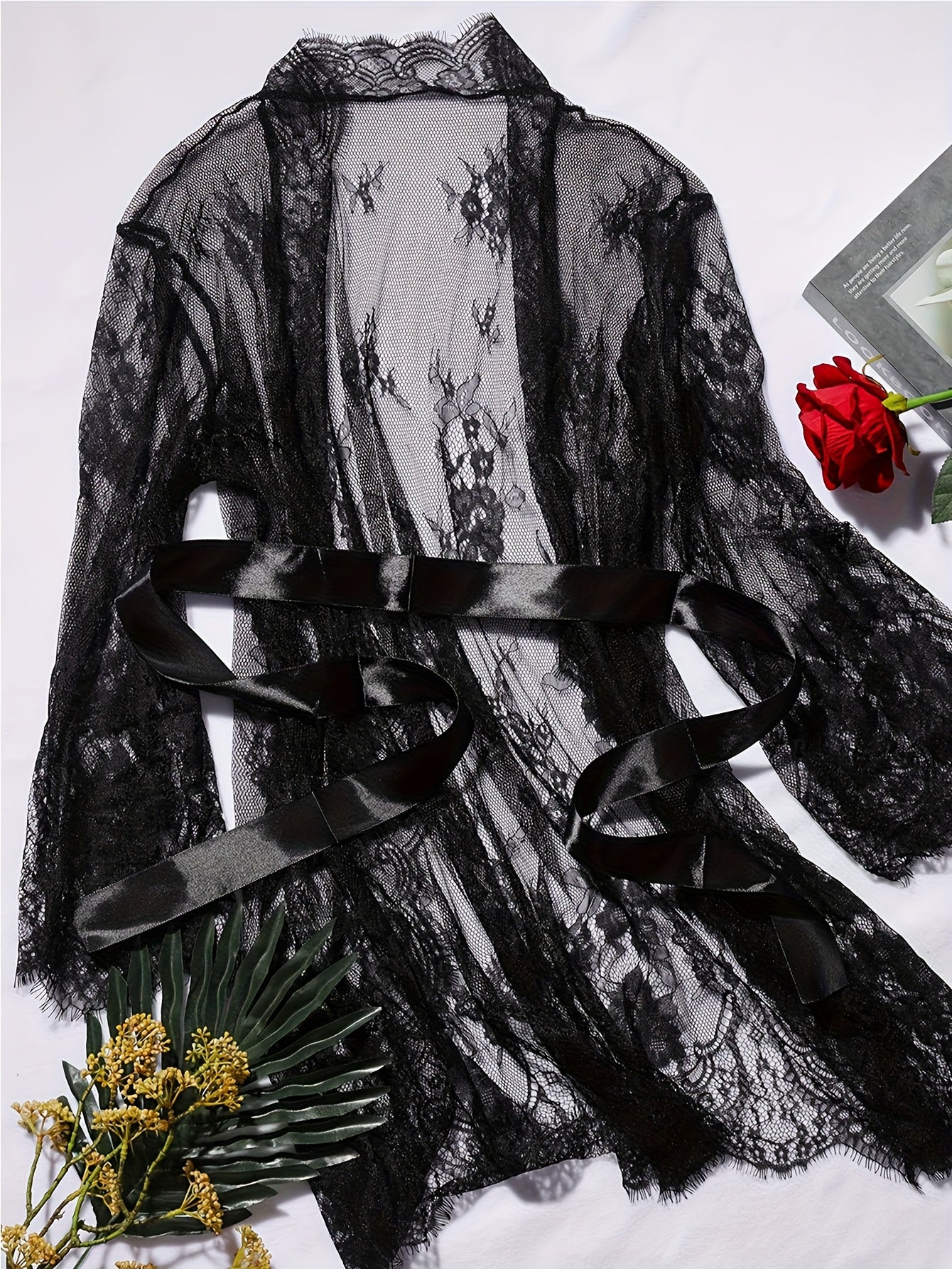 فستان نائم نسائي أسود أنيق