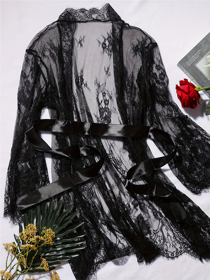 فستان نائم نسائي أسود أنيق