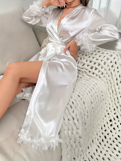 روب ساتين نسائي أنيق