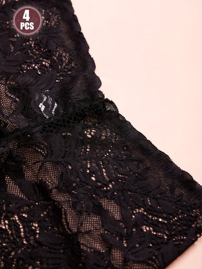 طقم ثونغ دانتيل نسائي