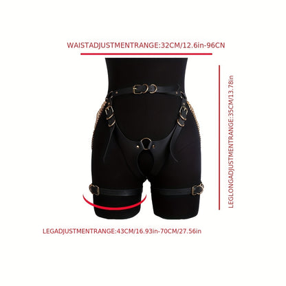 طقم حزام جسد من الجلد الصناعي