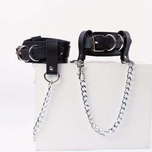 سلاسل كاحل جلد صناعي نسائية