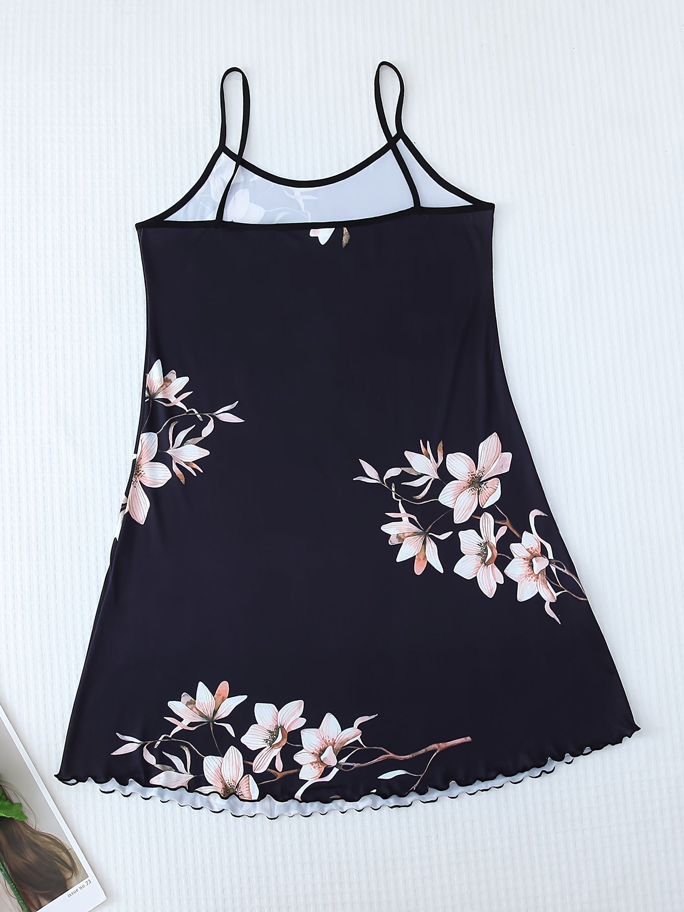 فستان نوم مزخرف بورجوندي