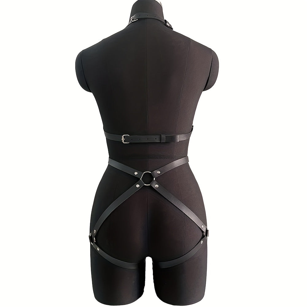 طقم صدرية نسائية جلد صناعي