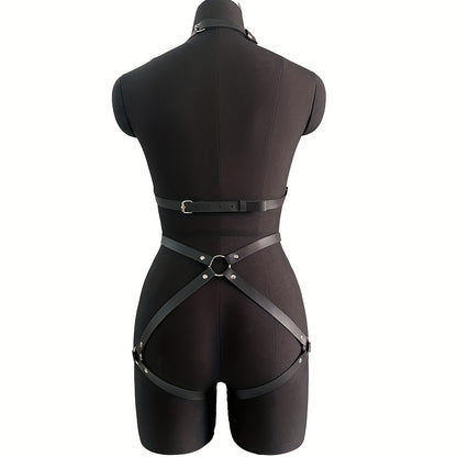 طقم صدرية نسائية جلد صناعي