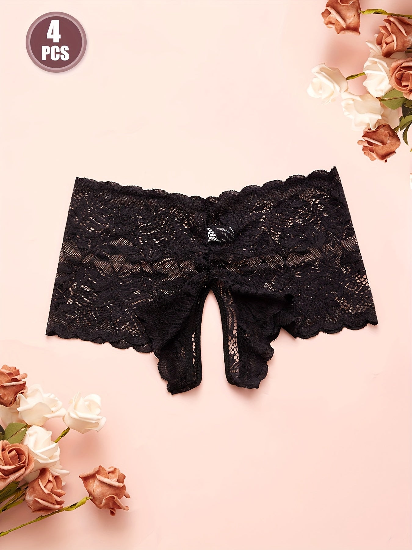 طقم ثونغ دانتيل نسائي