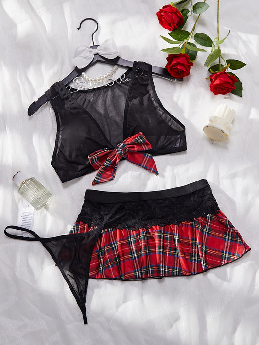 مجموعة لانجري نسائية 3 قطع