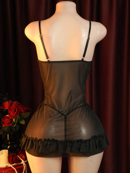 طقم لانجري نسائي أنيق وردي