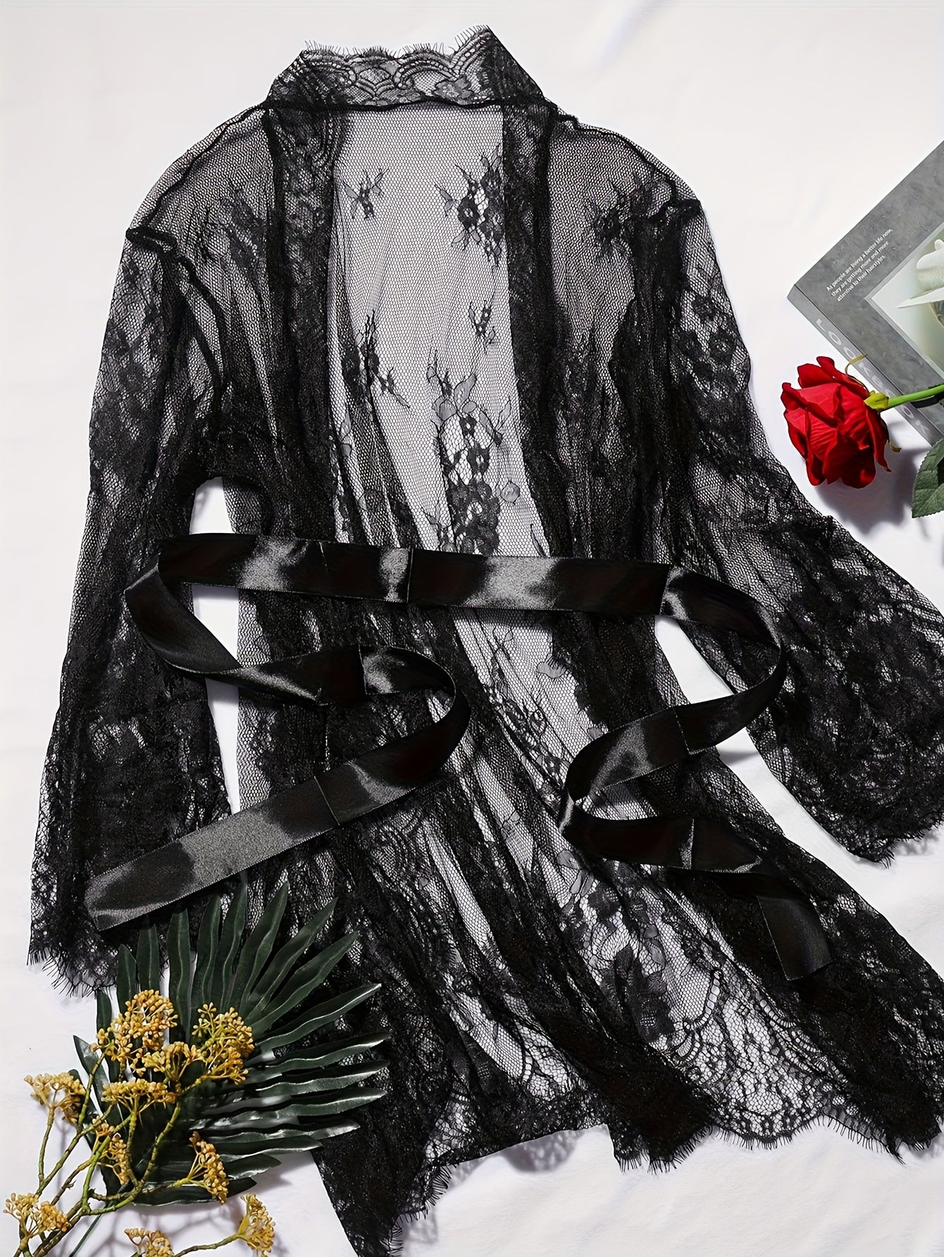 فستان نائم نسائي أسود أنيق