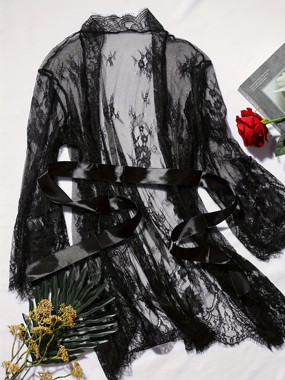 فستان نائم نسائي أسود أنيق