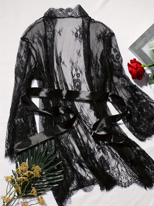 فستان نائم نسائي أسود أنيق