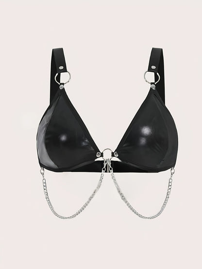 صدرية نسائية مثيرة من الجلد الصناعي