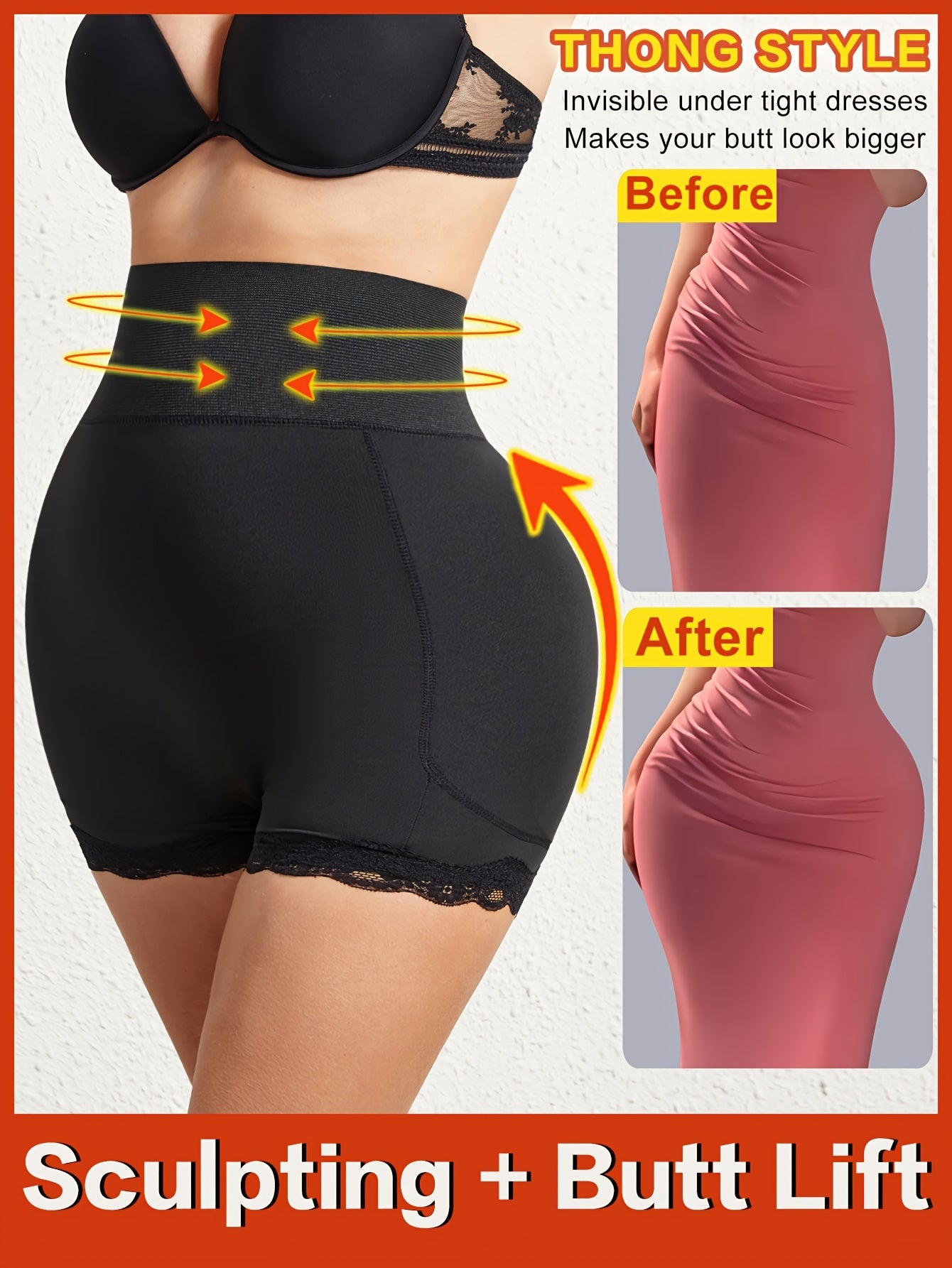 شورت نسائي مصحح مع أرداف مزيفة