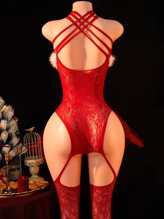 بودي سوت عيد الميلاد للنساء