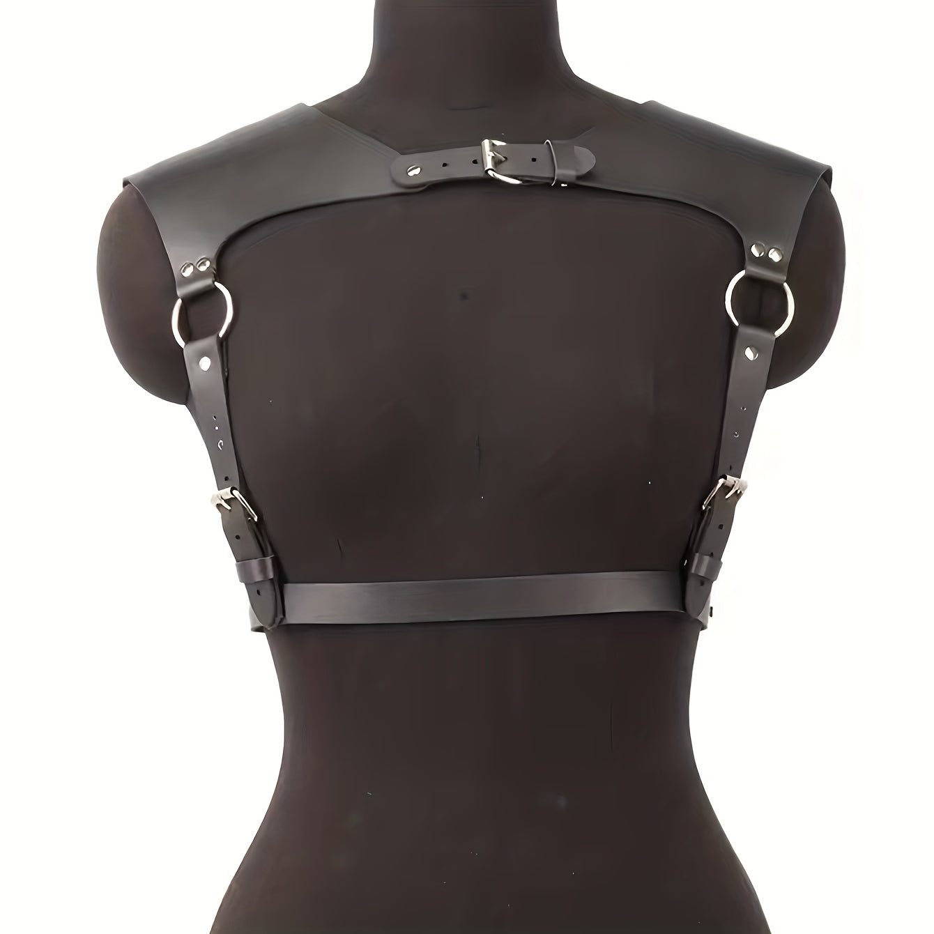 صدرية نسائية جلد صناعي أسود