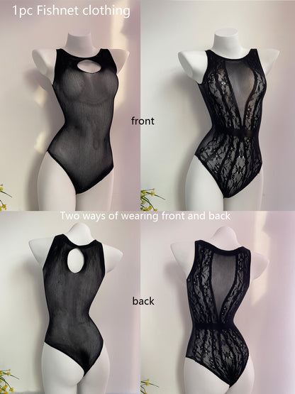 بودي ستوكينغ شبكي للنساء - مقاس كبير